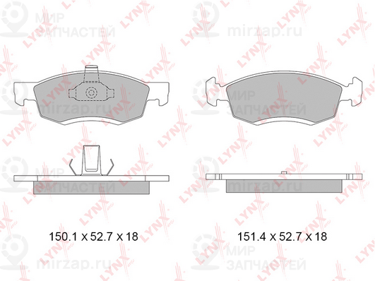 Комплект тормозных колодок, дисковый тормоз LYNX BD6324