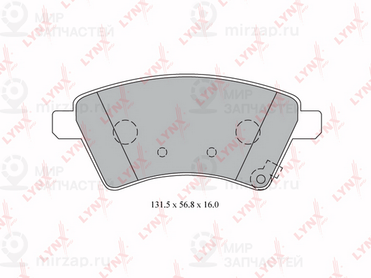 Комплект тормозных колодок, дисковый тормоз LYNX BD7313