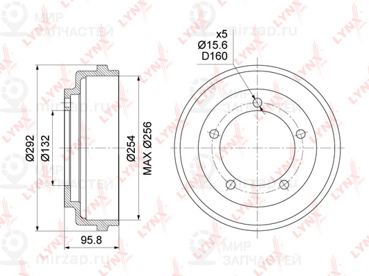 Тормозной барабан LYNX BM1053