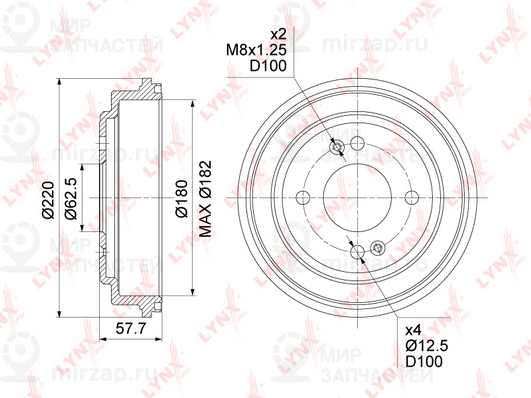 Тормозной барабан LYNX BM1073