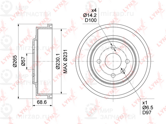 Тормозной барабан LYNX BM1139
