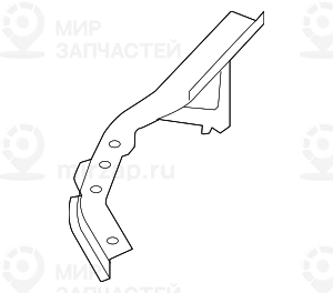 Полка брызговика без VIN кол.ниша П Пд
 BMW 41117267236