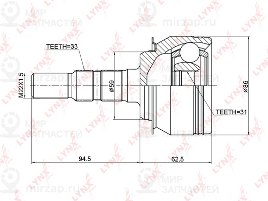 Запчасть LYNX CO3766