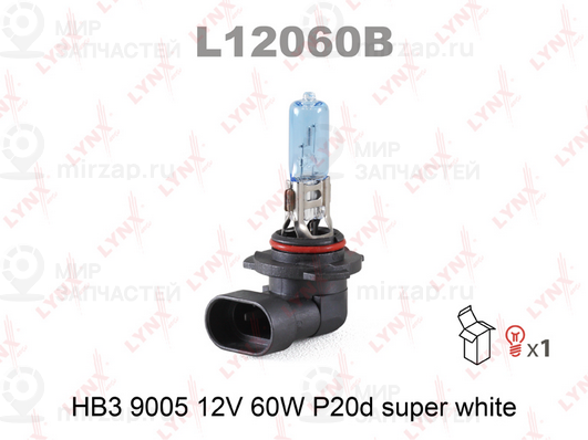 Лампа накаливания, фара дальнего света LYNX L12060B