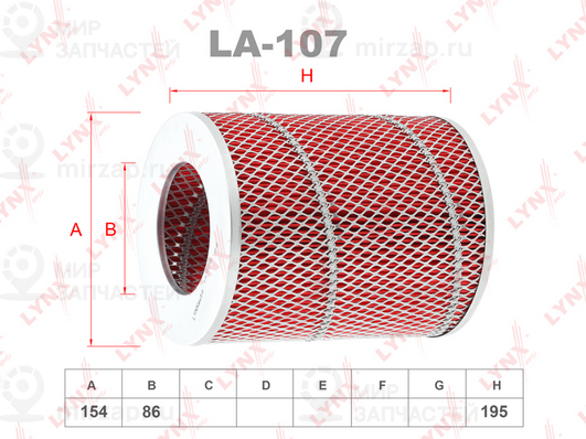 Воздушный фильтр LYNX LA107