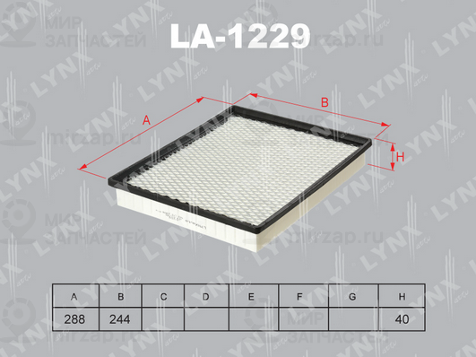 Воздушный фильтр LYNX LA1229