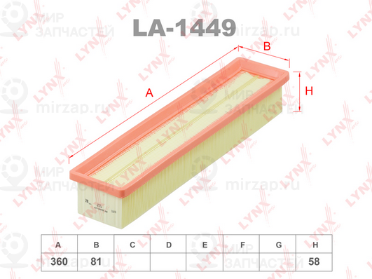 Запчасть LYNX LA1449
