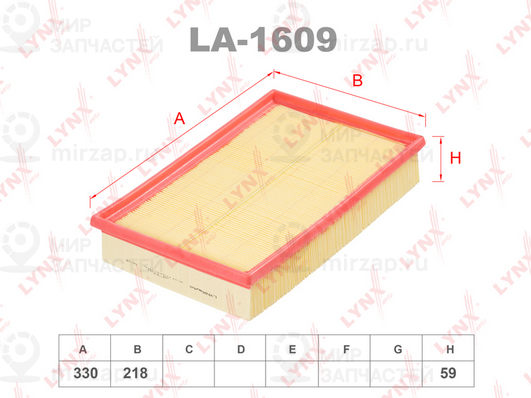 Воздушный фильтр LYNX LA1609