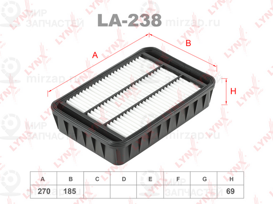 Воздушный фильтр LYNX LA238