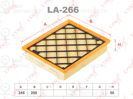 Воздушный фильтр LYNX LA266