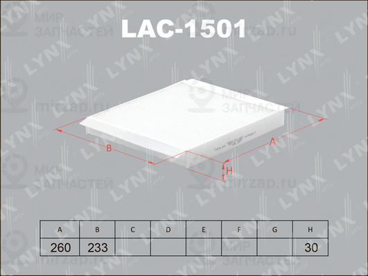 Запчасть LYNX LAC1501