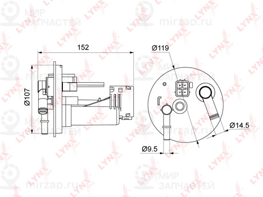Фильтр топливный LYNX LF1000M