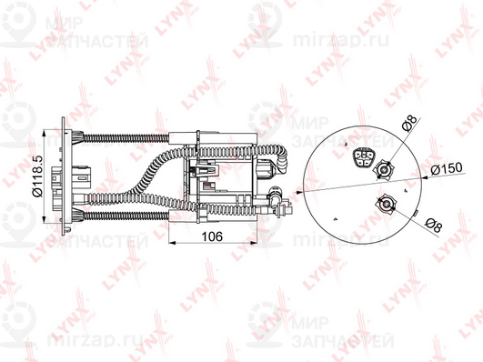 Фильтр топливный LYNX LF1003M