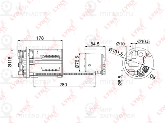 Фильтр топливный LYNX LF1004M