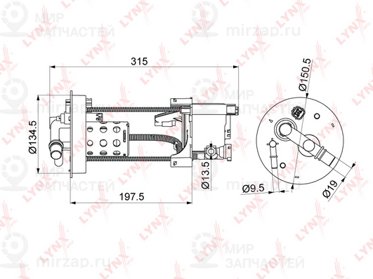 Фильтр топливный LYNX LF1067M