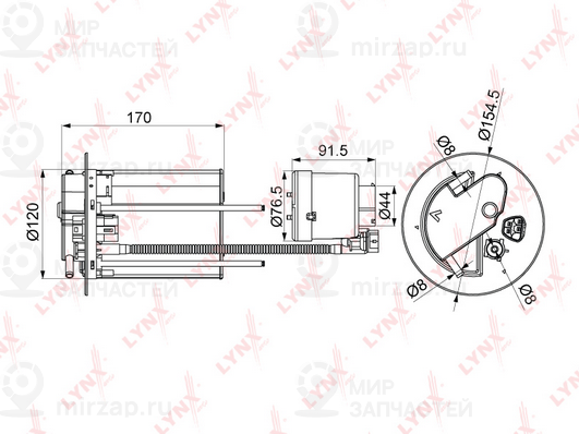 Фильтр топливный LYNX LF1073M