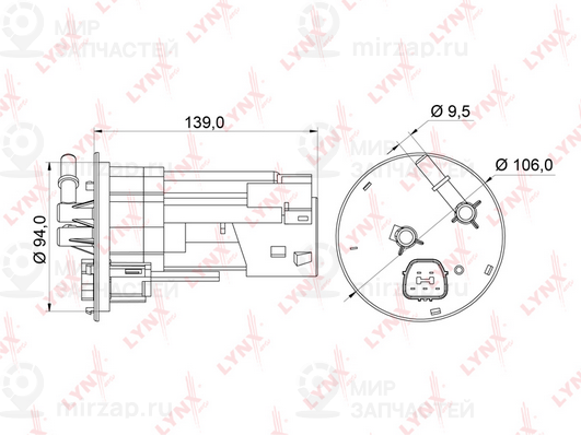 Фильтр топливный LYNX LF541M