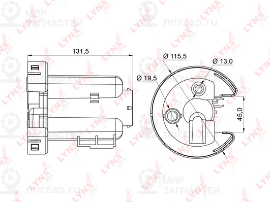 Фильтр топливный LYNX LF959M