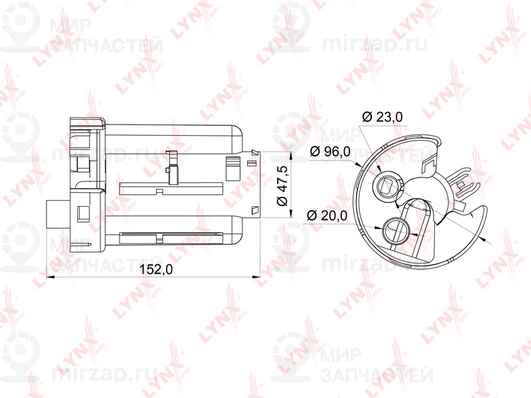 Фильтр топливный LYNX LF973M