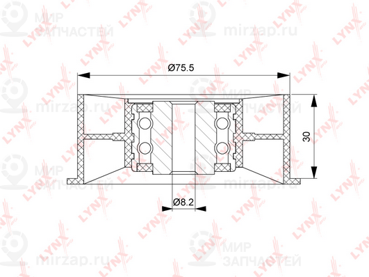 Паразитный / ведущий ролик зубчатого ремня LYNX PB3106