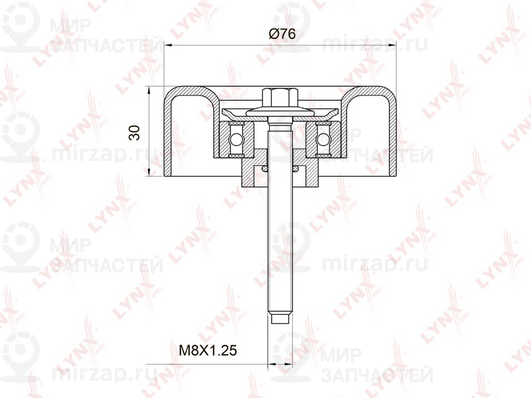 Паразитный / ведущий ролик поликлинового ремня LYNX PB7010