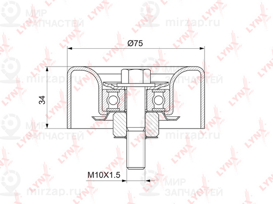 Паразитный / ведущий ролик поликлинового ремня LYNX PB7046