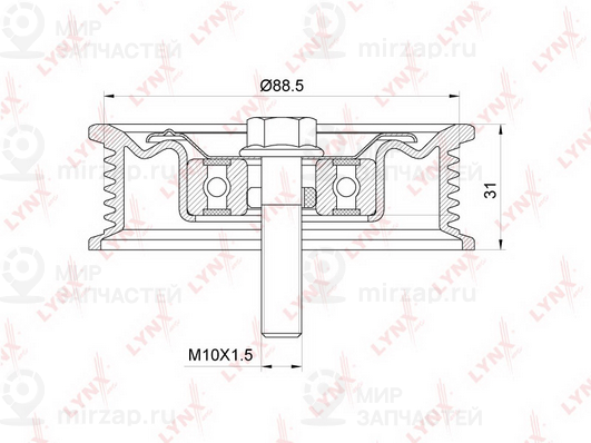 Паразитный / ведущий ролик поликлинового ремня LYNX PB7061