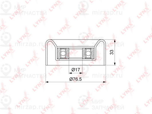 Паразитный / ведущий ролик поликлинового ремня LYNX PB7191