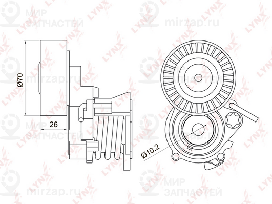 Натяжитель ремня ГРМ LYNX PT3006