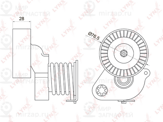 Натяжитель ремня ГРМ LYNX PT3018