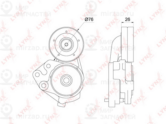 Натяжитель ремня ГРМ LYNX PT3236
