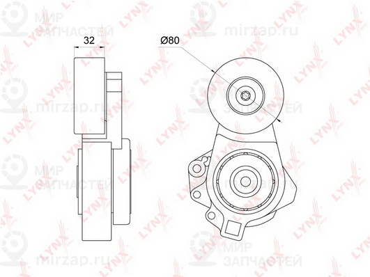 Натяжитель ремня ГРМ LYNX PT3287