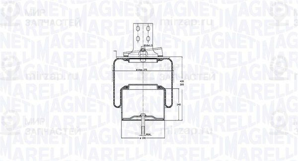 Кожух пневматической рессоры MAGNETI MARELLI 030607020168