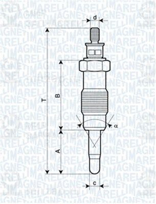Свеча накаливания MAGNETI MARELLI 062580704304