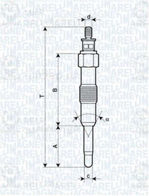 Свеча накаливания MAGNETI MARELLI 062581201304