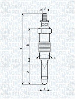 Свеча накаливания MAGNETI MARELLI 062900010304