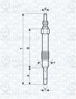 Свеча накаливания MAGNETI MARELLI 062900014304
