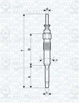 Свеча накаливания MAGNETI MARELLI 062900023304