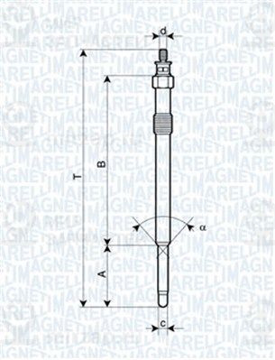 Свеча накаливания MAGNETI MARELLI 062900024304