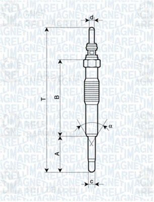 Свеча накаливания MAGNETI MARELLI 062900027304
