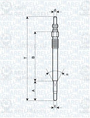 Свеча накаливания MAGNETI MARELLI 062900029304