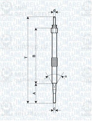 Свеча накаливания MAGNETI MARELLI 062900033304