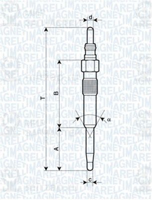 Свеча накаливания MAGNETI MARELLI 062900038304