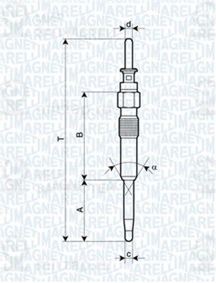Свеча накаливания MAGNETI MARELLI 062900039304