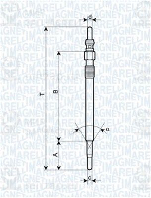 Свеча накаливания MAGNETI MARELLI 062900047304