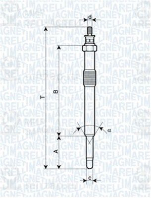 Свеча накаливания MAGNETI MARELLI 062900049304