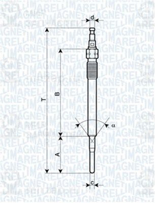 Свеча накаливания MAGNETI MARELLI 062900051304