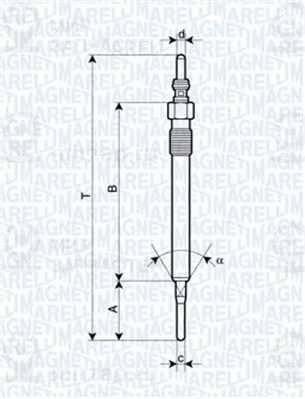 Свеча накаливания MAGNETI MARELLI 062900061304