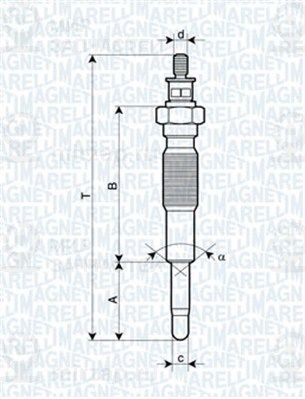 Свеча накаливания MAGNETI MARELLI 062900063304