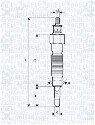 Свеча накаливания MAGNETI MARELLI 062900064304